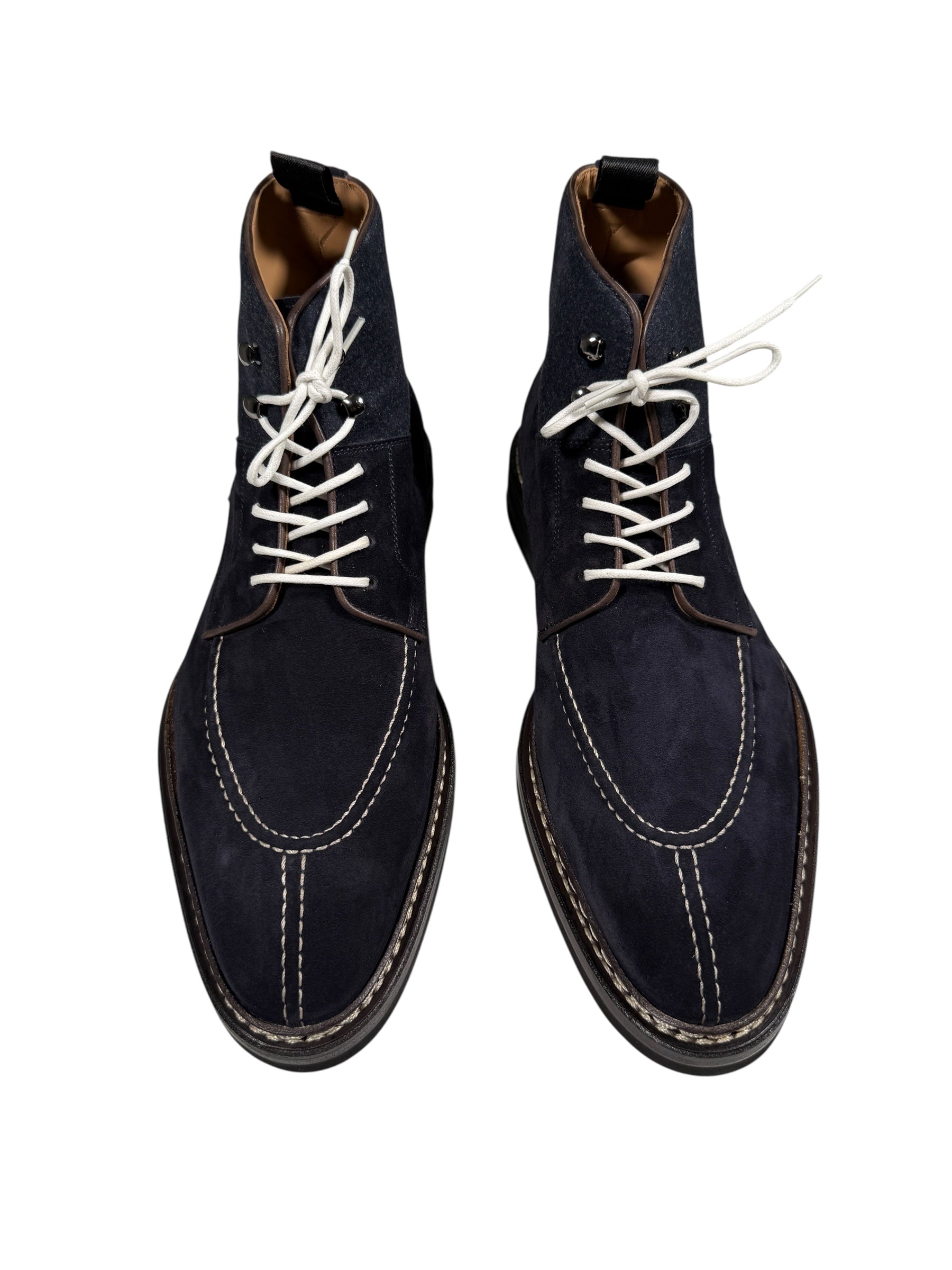 CASTORI MEN'S FELT & VELOUR BOOT - NAVY