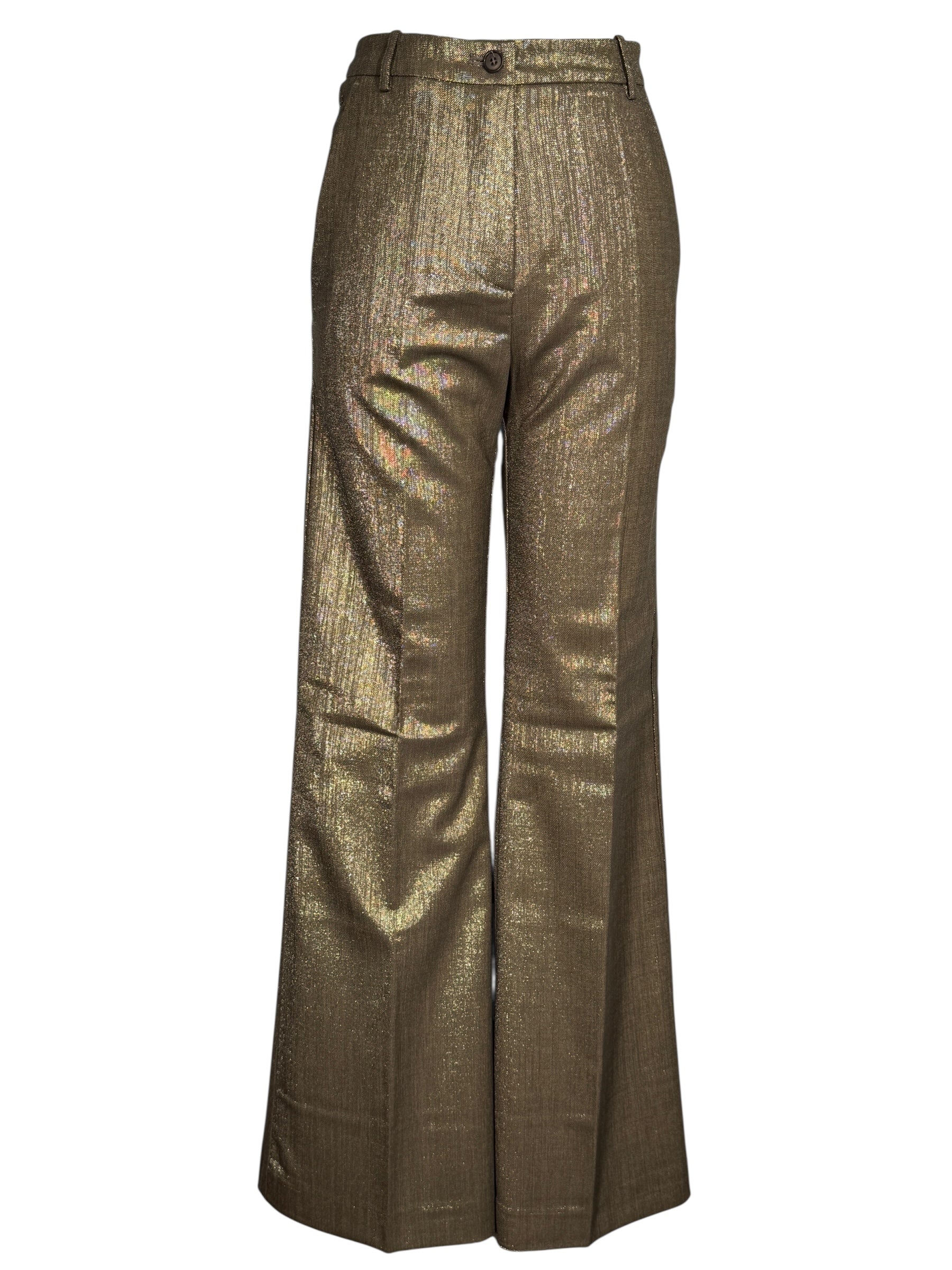 ROSSO 35 BOOTCUT TROUSERS - METALLIC GOLD