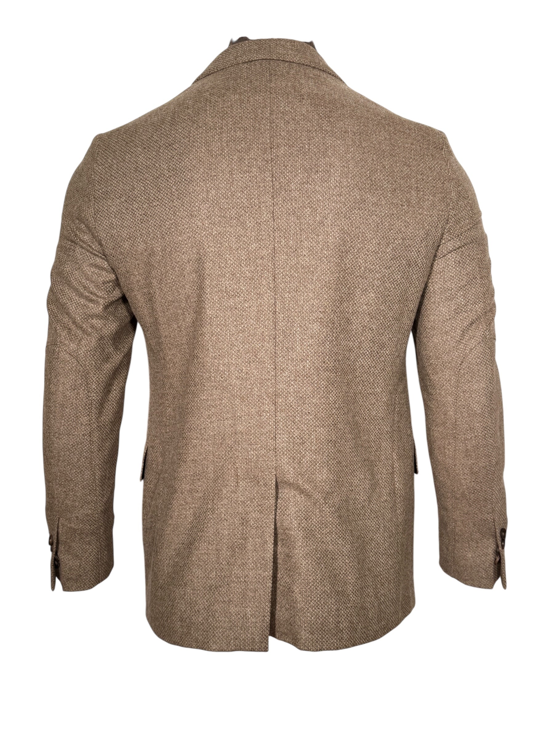 CORNELIANI MICRO-WOOL AND CASHMERE ID SPORT JACKET - WHEAT
