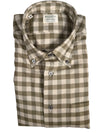 MAZZARELLI SPORT SHIRT - OLIVE/TAN CHECK