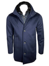 PAUL & SHARK MEN'S LORO PIANA STORM SYSTEM CASHMERE CAR COAT - NAVY