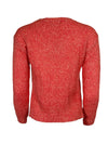 ANNECLAIRE MELANGE CREW SWEATER - CORAL