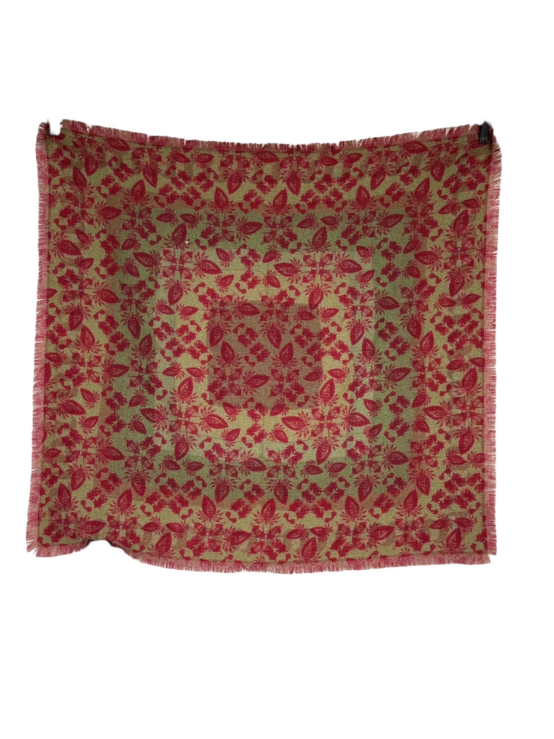 FRANCO FERRARI DOUBLE-SIDED WOOL SCARF - MERLOT SQUARE