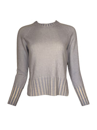 AROVESCIO ROUND NECK OVERDYE SWEATER - ARTIC
