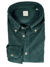 GMF 965 MEN'S SPORT SHIRT - BOTTLE GREEN CORDUROY