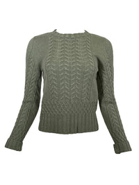 D.EXTERIOR MIXED KNIT SWEATER - SALVIA