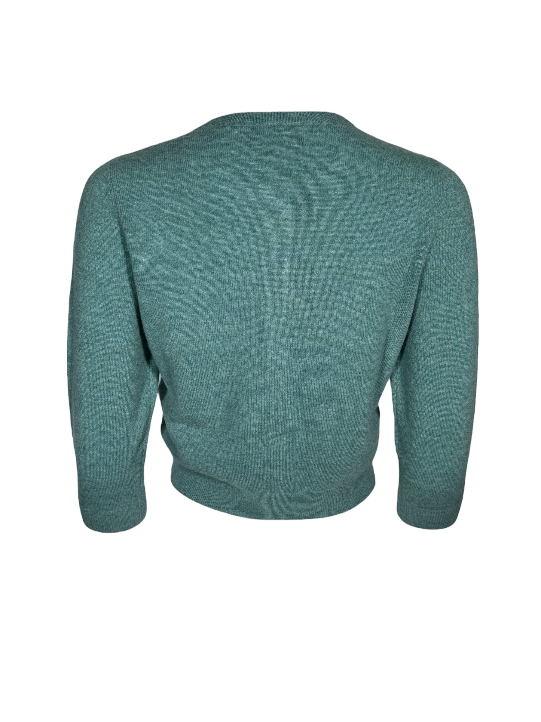 REPEAT CASHMERE CARDIGAN - AQUA