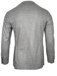 ELEVENTY MEN'S WOOL FLANNEL SPORT JACKET - LIGHT GREY MELANGE