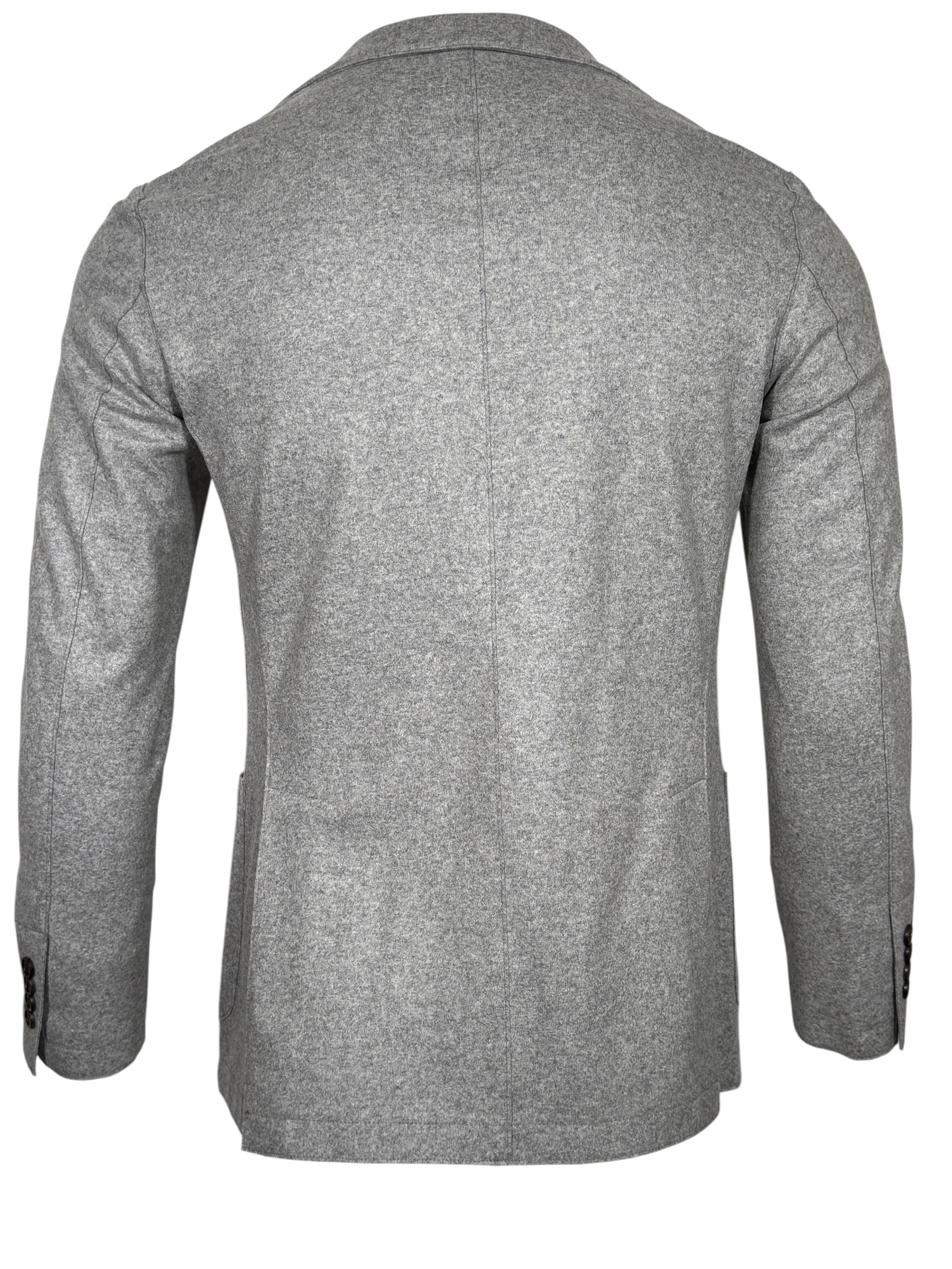ELEVENTY MEN'S WOOL FLANNEL SPORT JACKET - LIGHT GREY MELANGE