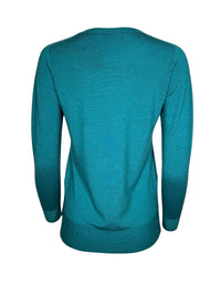 AROVESCIO ROUND NECK RIB SWEATER - MALDIVE
