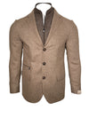 CORNELIANI MICRO-WOOL AND CASHMERE ID SPORT JACKET - WHEAT