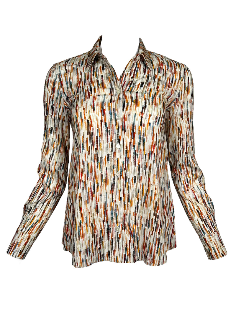 PUROTATTO MULTI STRIPE STRETCH SHIRT