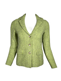 ANNECLAIRE KNIT JACKET - GREEN