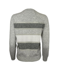 D.EXTERIOR WIDE STRIPE SWEATER - GREY MIX