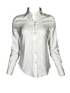 GIANGI NAPOLI WOMEN'S SOFT HERRINGBONE SHIRT - WHITE