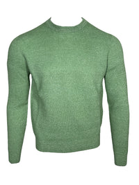 FIORONI CASHMERE/LINEN CREW NECK SWEATER - GREEN MARL