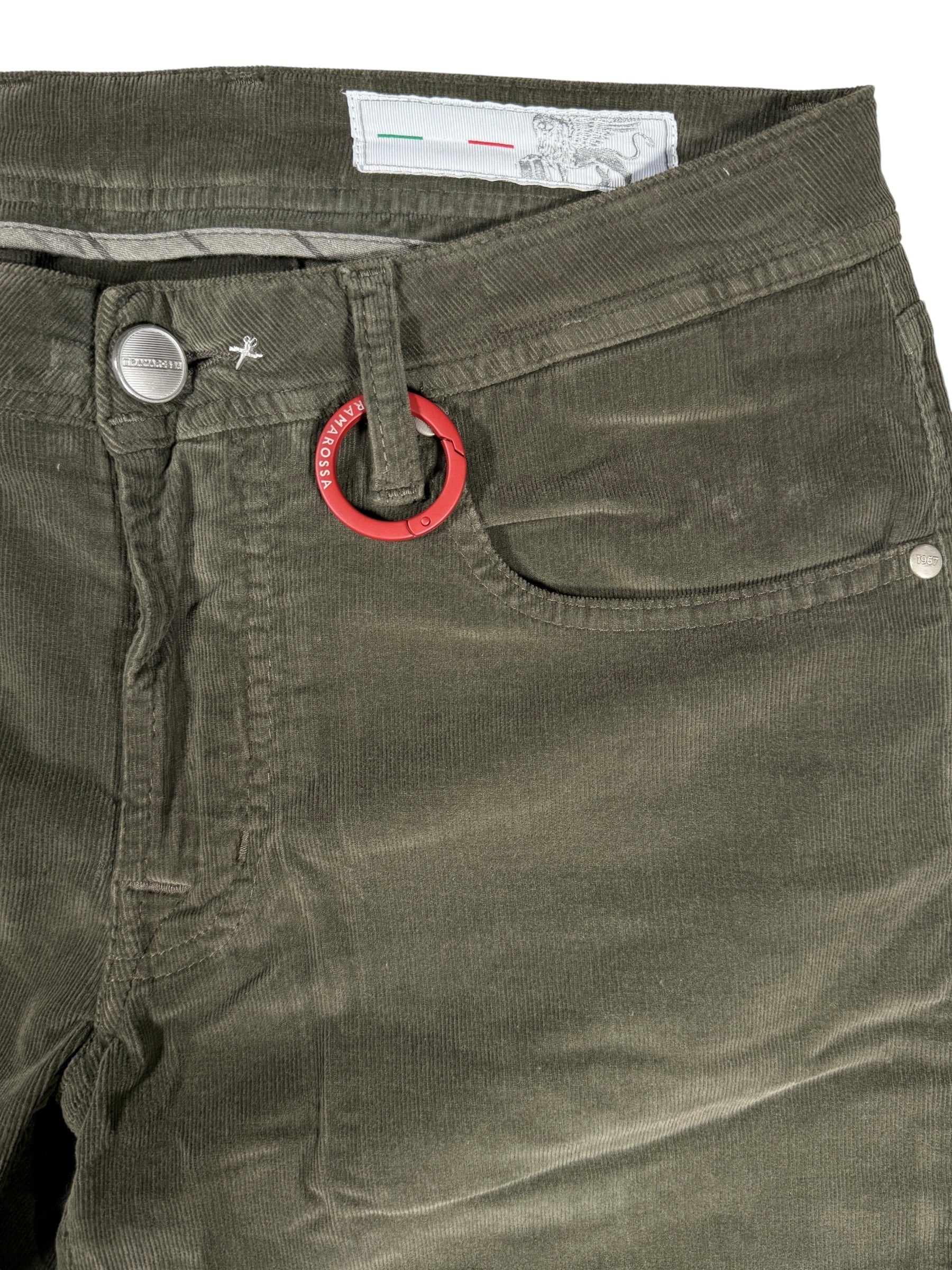 TRAMAROSSA MEN'S STRETCH CORDUROY PANTS - OLIVE
