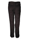 ESTELLE AND FINN DOUBLE SLIT ANKLE PANT - BLACK FAUX SUEDE