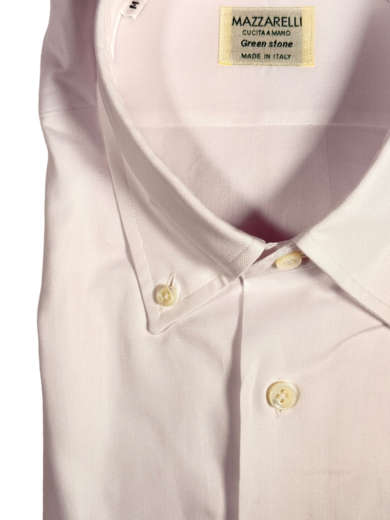 MAZZARELLI SPORT SHIRT - SOLID WHITE FINE OXFORD