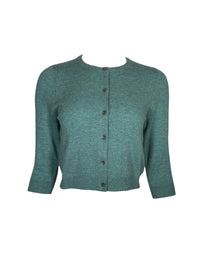 REPEAT CASHMERE CARDIGAN - AQUA