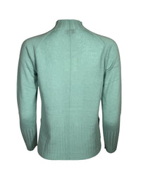 KINROSS HI LOW RIB TRIM FUNNEL SWEATER - SPA