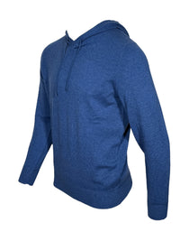ALAN PAINE FELTON CASHMERE HOODED SWEATER - DENIM