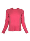 AROVESCIO ROUND NECK OVERDYE SWEATER - LIPSTICK