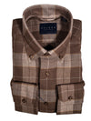 CALDER CARMEL MEN'S SHIRT - ESPRESSO DOUBLE BRUSHED EXPLODED PLAID