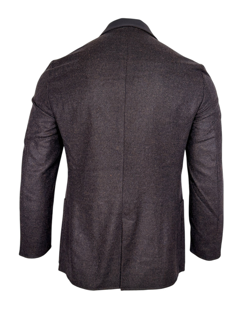 MANTO REVERSIBLE SPORT TO FIELD JACKET - NAVY & BROWN MIX