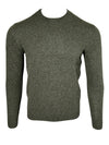 ALAN PAINE KINNADIE SHETLAND CREW SWEATER - MOORLAND