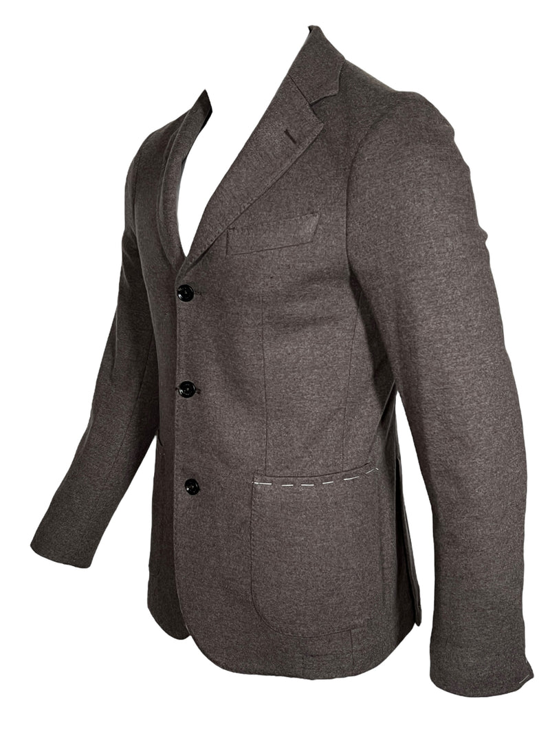 MAURIZIO BALDASSARI FELTED WOOL SPORT COAT - TURKISH COFFEE