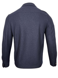 ELEVENTY MEN'S POCKET SHIRT JACKET - DARK ROYAL BLUE