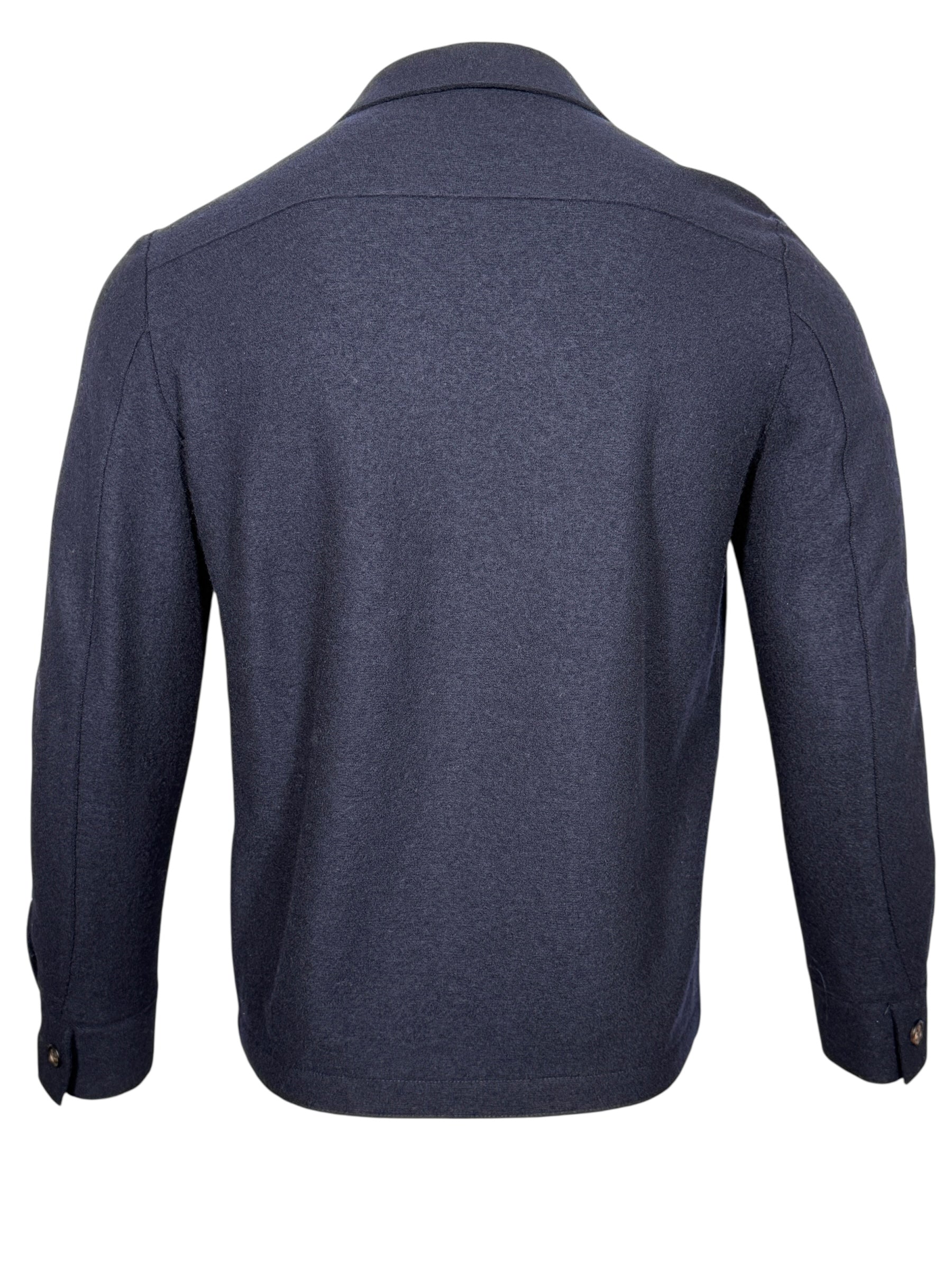 ELEVENTY MEN'S POCKET SHIRT JACKET - DARK ROYAL BLUE