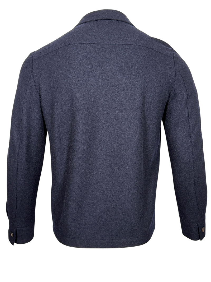 ELEVENTY MEN'S POCKET SHIRT JACKET - DARK ROYAL BLUE