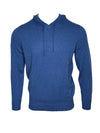 ALAN PAINE FELTON CASHMERE HOODED SWEATER - DENIM