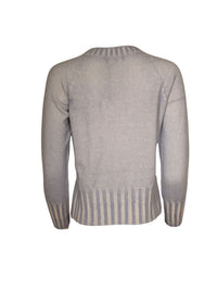 AROVESCIO ROUND NECK OVERDYE SWEATER - ARTIC
