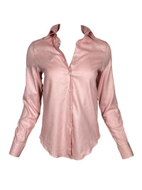 GIANGI NAPOLI WOMEN'S SOFT HERRINGBONE SHIRT - PINK