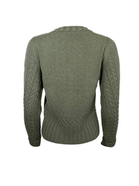 D.EXTERIOR MIXED KNIT SWEATER - SALVIA