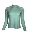 KINROSS HI LOW RIB TRIM FUNNEL SWEATER - SPA