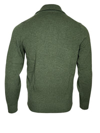 ALAN PAINE BALLATER 1/4 ZIP SWEATER - ROSEMARY