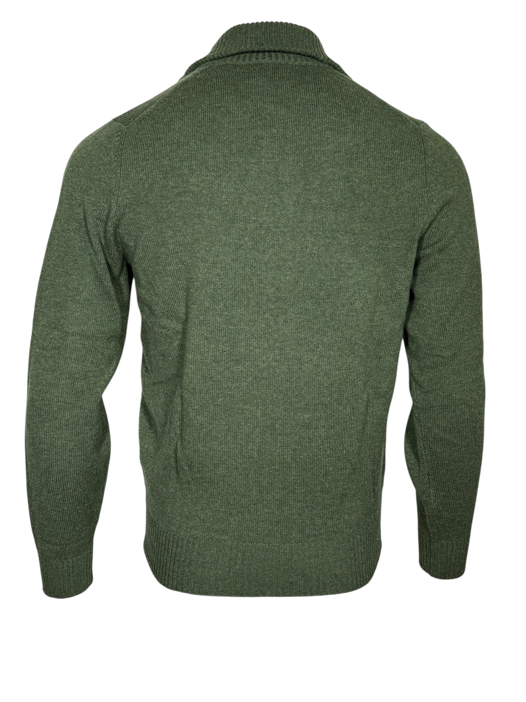 ALAN PAINE BALLATER 1/4 ZIP SWEATER - ROSEMARY