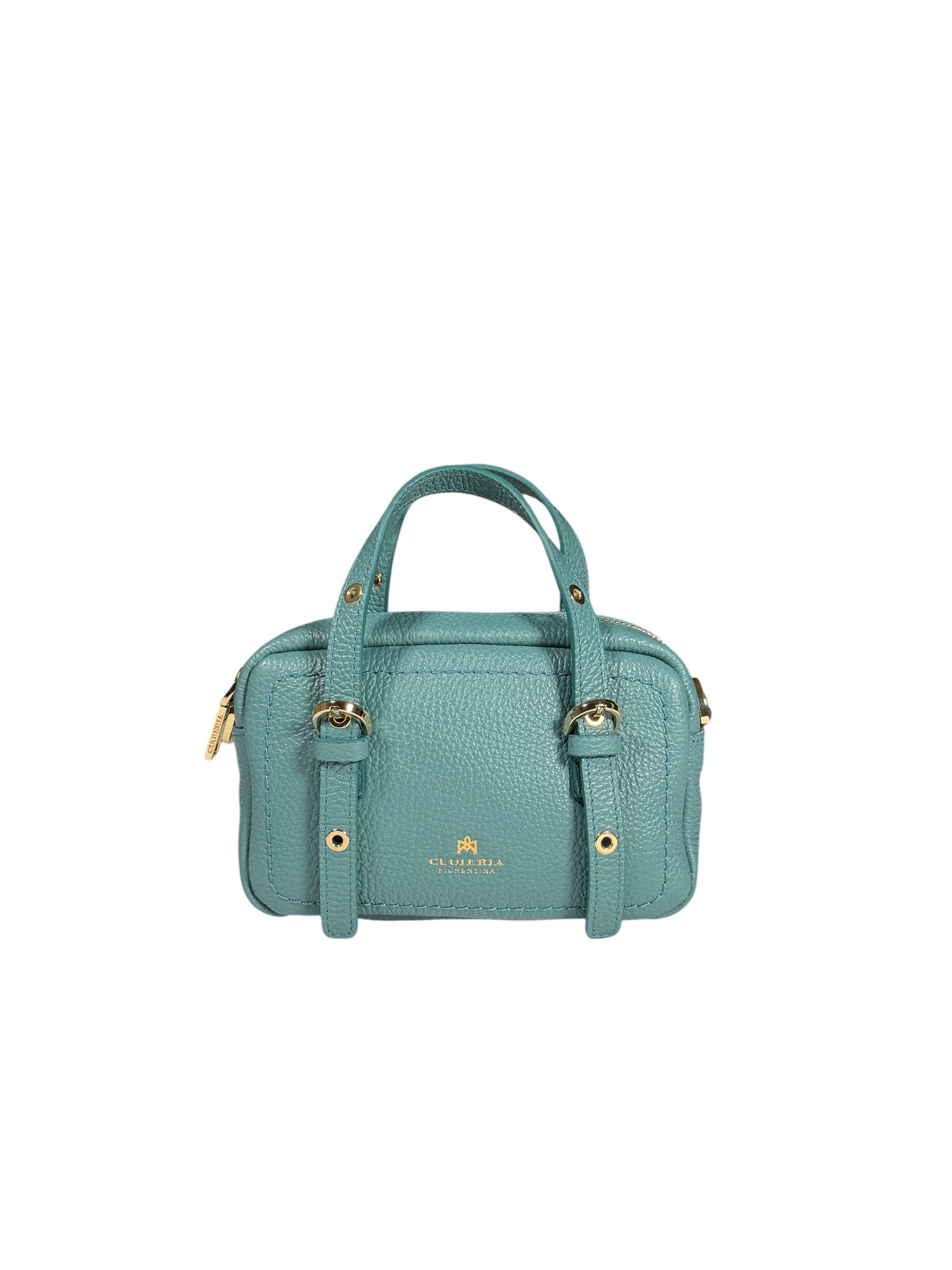 CUOIERIA FIORENTINA EVA SOFT MINI DUFFLE BAG - PAVONE