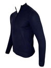 ALAN PAINE CAIRNS 1/4 ZIP SWEATER - DARK NAVY