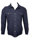 ELEVENTY MEN'S POCKET SHIRT JACKET - DARK ROYAL BLUE