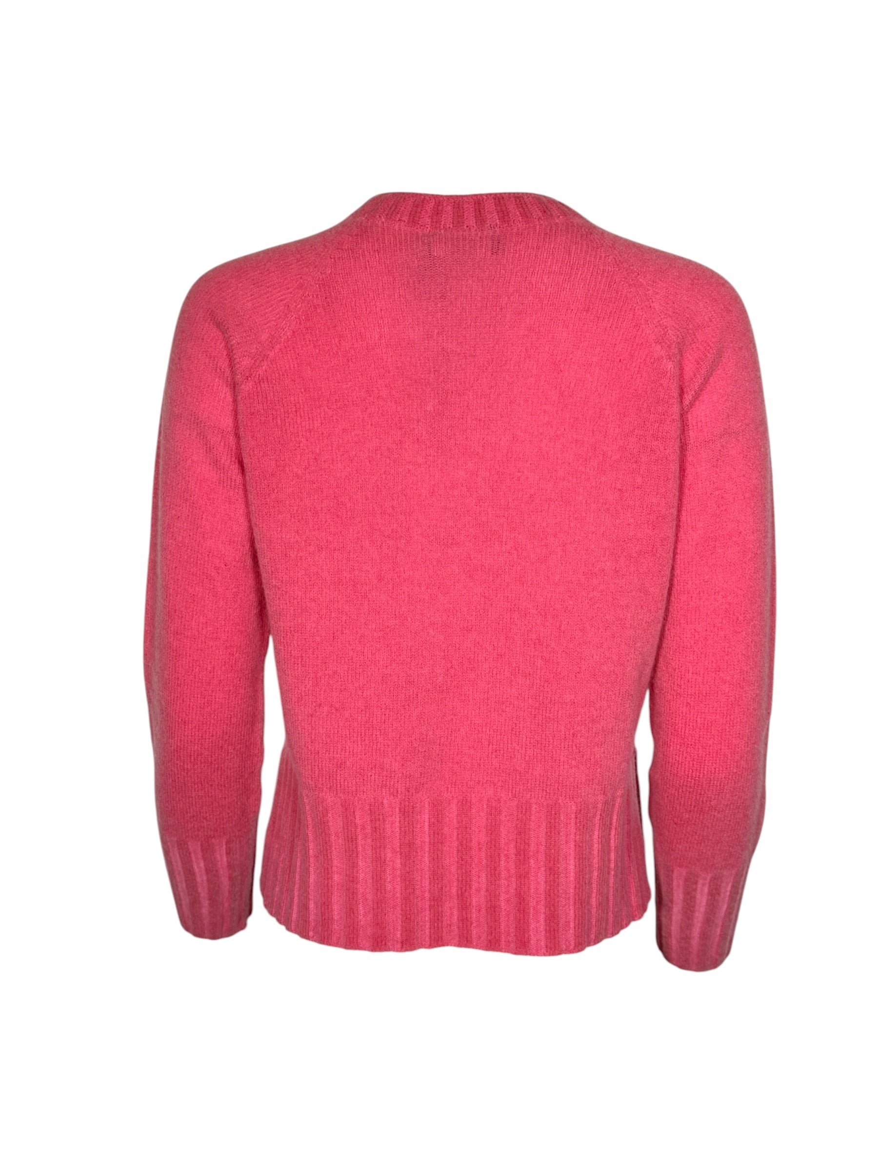 AROVESCIO ROUND NECK OVERDYE SWEATER - LIPSTICK