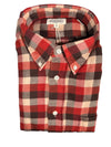 HARTFORD MEN'S CASUAL MINI BUFFALO CHECK SHIRT - RED
