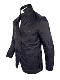 MANTO REVERSIBLE SPORT TO FIELD JACKET - NAVY & BROWN MIX