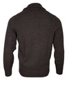 ALAN PAINE BALLATER 1/4 ZIP SWEATER - COCOA