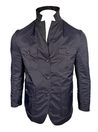 MANTO REVERSIBLE SPORT TO FIELD JACKET - NAVY & BROWN MIX