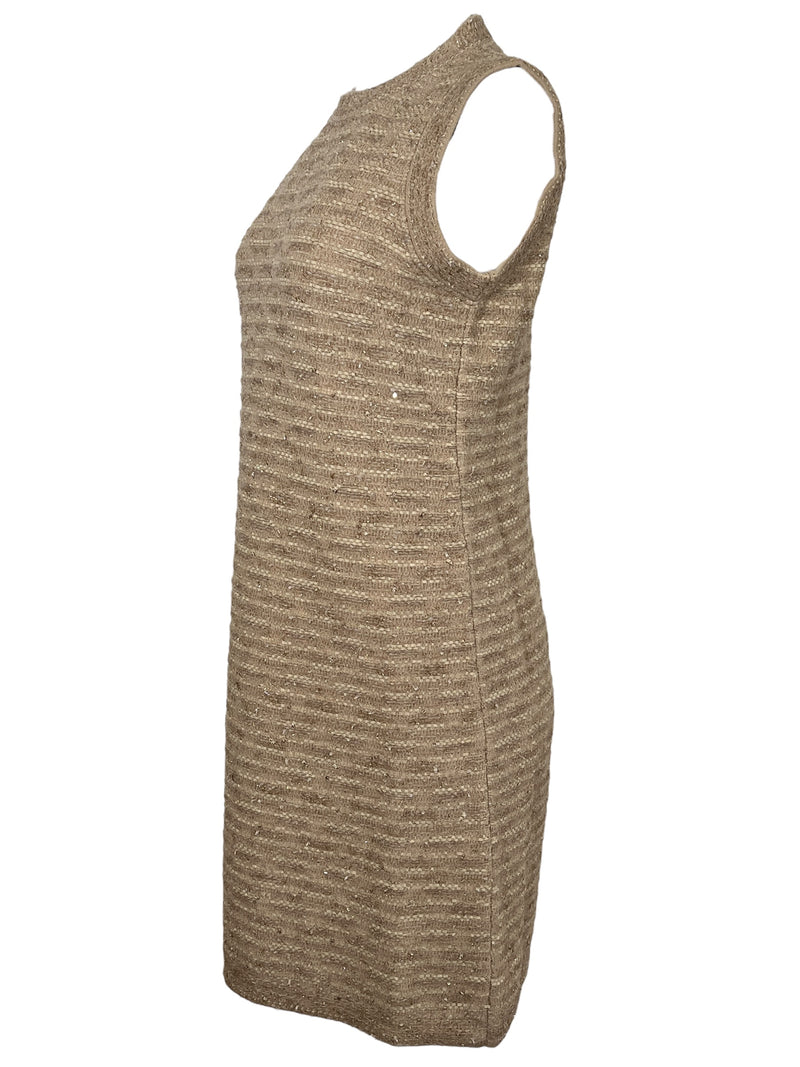 D.EXTERIOR SLEEVELESS KNIT DRESS - NOCCIOLA